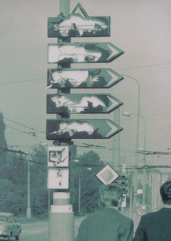 Prague street signs
