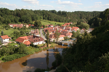 looking down from castle